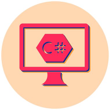 Bilgisayar. Web simgesi basit illüstrasyon