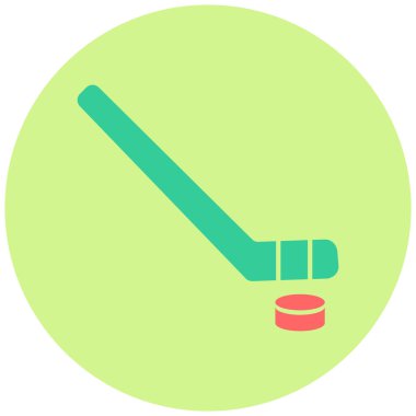 Buz hokeyi. Web simgesi basit illüstrasyon