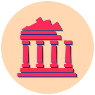 Banka binası. Basit resimleme