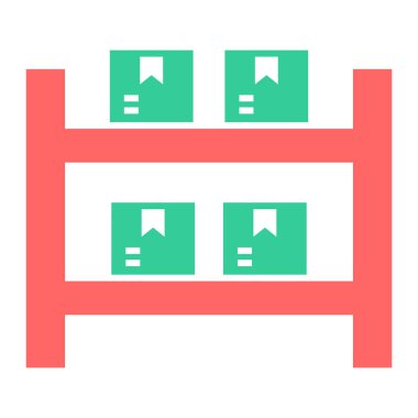 Depo. Web simgesi basit illüstrasyon