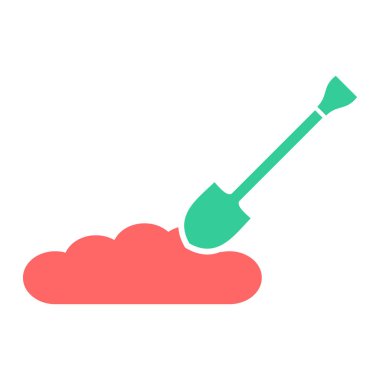 kürek simgesi vektör illüstrasyonu