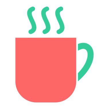 Kahve. Web simgesi basit illüstrasyon