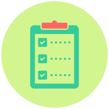 Listeli pano. Web simgesi basit tasarım