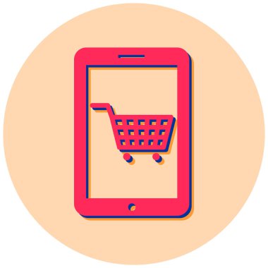 Cep telefonu. Web simgesi basit illüstrasyon