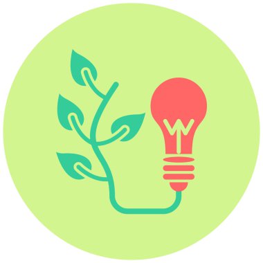 Biyolojik Enerji. Web simgesi basit tasarım