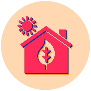 eko ev vektör simgesi modern illüstrasyon