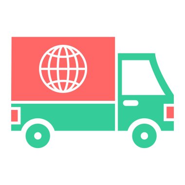 Global Teslimat. Basit illüstrasyon