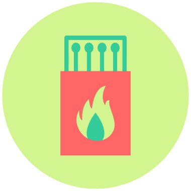 kibrit simgesinin vektör illüstrasyonu