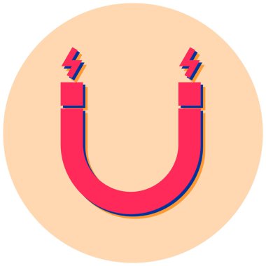 mıknatıs vektör simgesi modern basit illüstrasyon