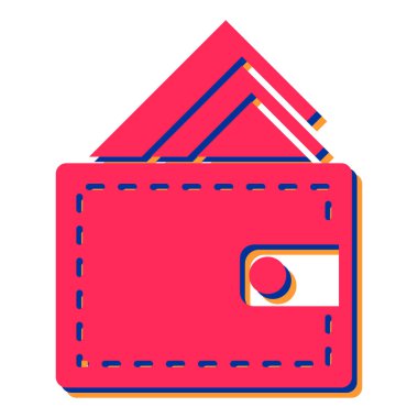 cüzdan ikonu vektör illüstrasyonu