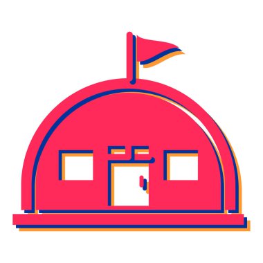 bina simgesi, vektör illüstrasyonu basit tasarım 