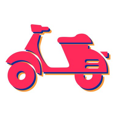 Scooter ikonu. vektör illüstrasyonu
