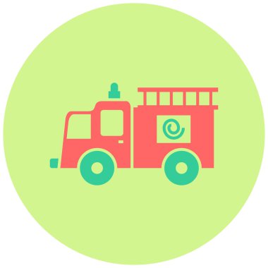 İtfaiye. Web simgesi basit illüstrasyon