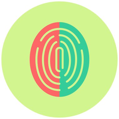 Parmak izi izi. Web simgesi basit illüstrasyon