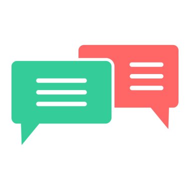 Konuş. Web simgesi basit illüstrasyon