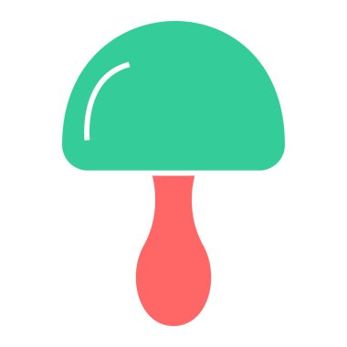 Mantar. Web simgesi basit illüstrasyon