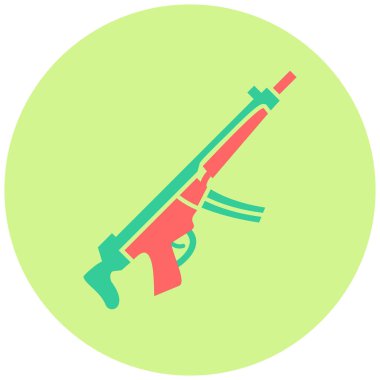 Makineli tüfek. Basit illüstrasyon