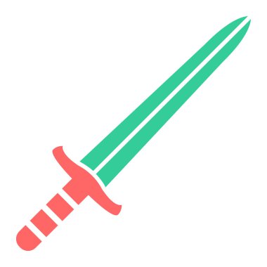 Kılıç. Web simgesi basit illüstrasyon