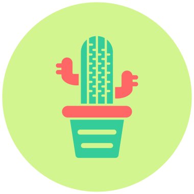 Kaktüs. Web simgesi basit tasarım