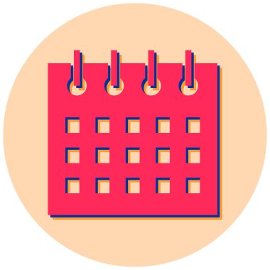 Takvim simgesi vektör illüstrasyonu