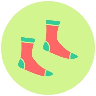 çoraplar düz vektör simgesi