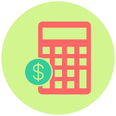 Bütçe düz vektör simgesi