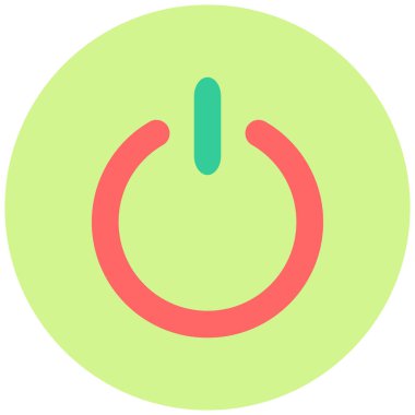 Güç. Web simgesi basit illüstrasyon