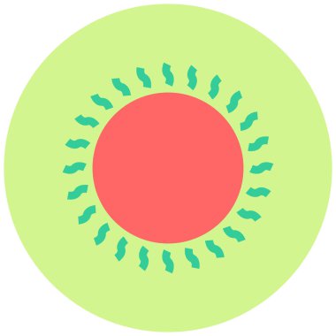 Güneş. Web simgesi basit illüstrasyon