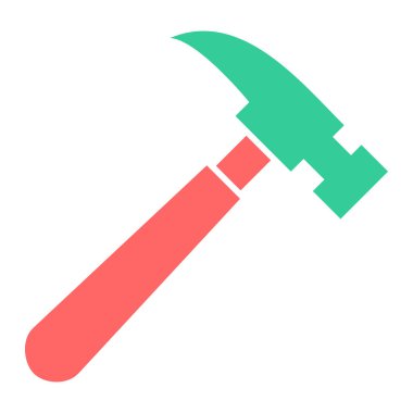 Çekiç. Web simgesi basit illüstrasyon