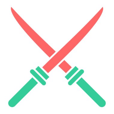 Kılıçlar. Web simgesi basit illüstrasyon