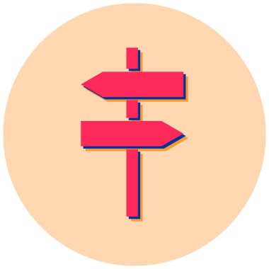 Yön. Web simgesi basit illüstrasyon