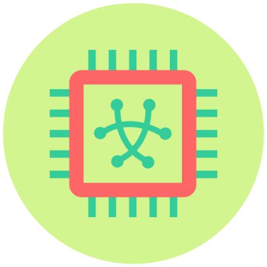 İşlemci simgesi. Basit resimleme