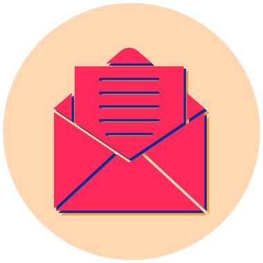 Mektup. Web simgesi basit illüstrasyon