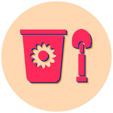 Kova. Web simgesi basit illüstrasyon