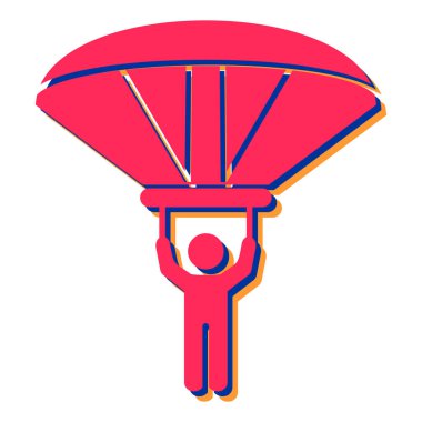 Balonlu paraşüt, vektör çizimi