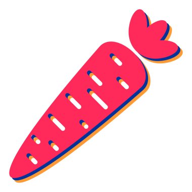 Bir tatlı yiyecek simgesinin vektör illüstrasyonu