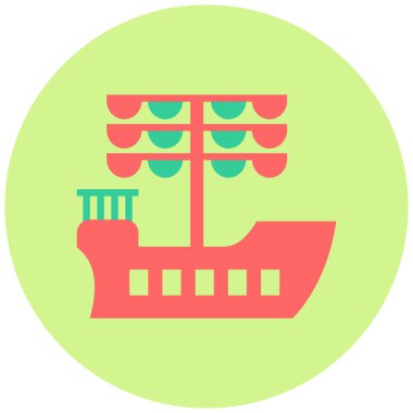 Gemi. Web simgesi basit tasarım