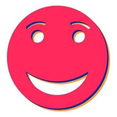 Mutlu yüz simgesi ikon vektör illüstrasyon tasarımı