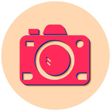 Kamera. Web simgesi basit illüstrasyon