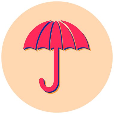 Şemsiye. Web simgesi basit illüstrasyon