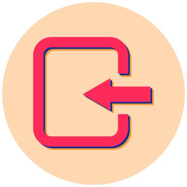 giriş simgesi, vektör illüstrasyonu basit tasarım 