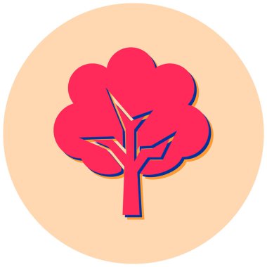 Ağaç. Web simgesi basit illüstrasyon