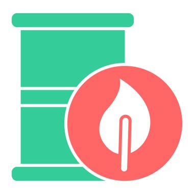 Petrol varili ikon vektörü. Taslak matara işareti. izole edilmiş sınır sembolü çizimi