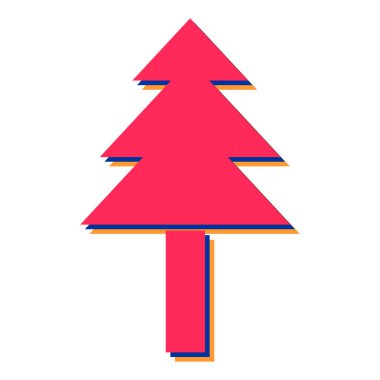 Noel ağacı ikonu vektör çizimi tasarımı