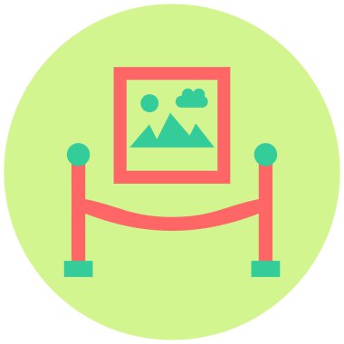 Sergi simgesinin vektör illüstrasyonu