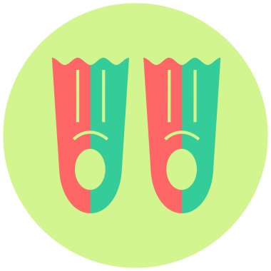 Bir çorabın düz bir simgesinin vektör çizimi