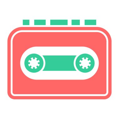 kaset ikonu. vektör illüstrasyonu