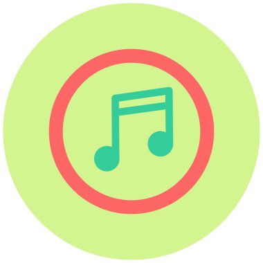 müzik notası ikon vektör illüstrasyonu