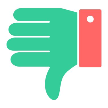 Hoşlanmıyorum. Web simgesi basit illüstrasyon