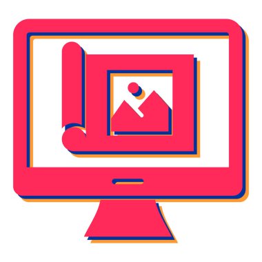 Modern bilgisayar simgesinin vektör illüstrasyonu